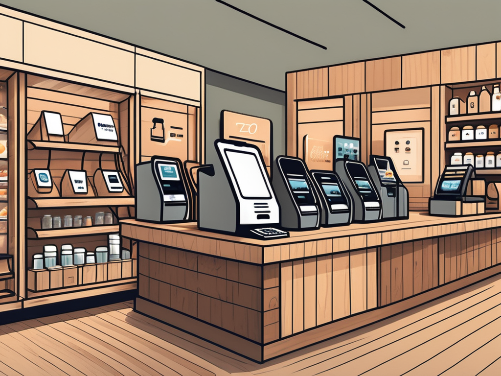 An array of modern payment terminals displayed on a sleek