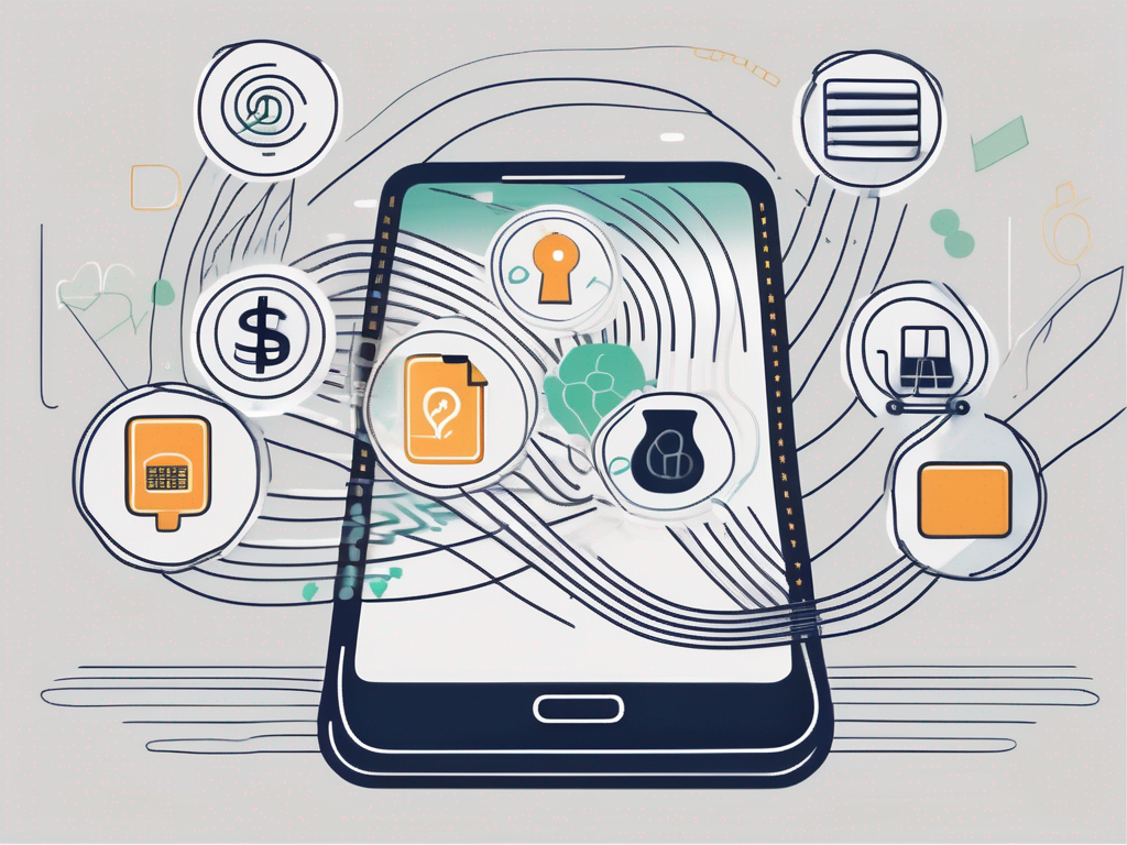 An abstract representation of a mobile payment system